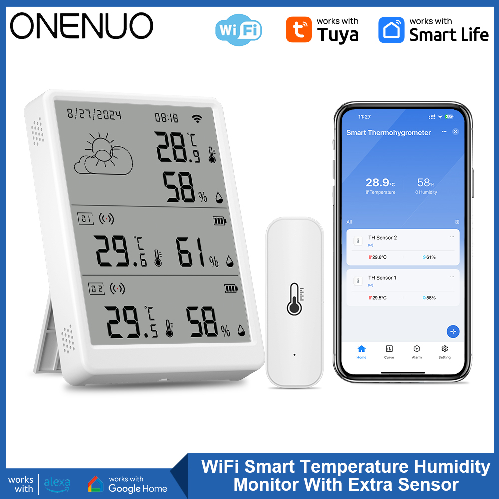Weather Station Indoor - Tuya WiFi Weather Station Temperature Sensor