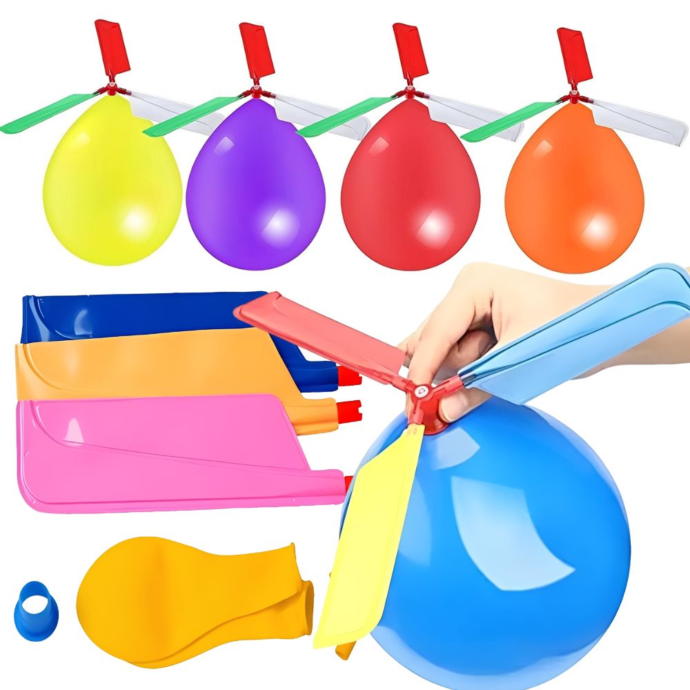 Science Toy - 5 Sets Random Color Balloon Helicopter