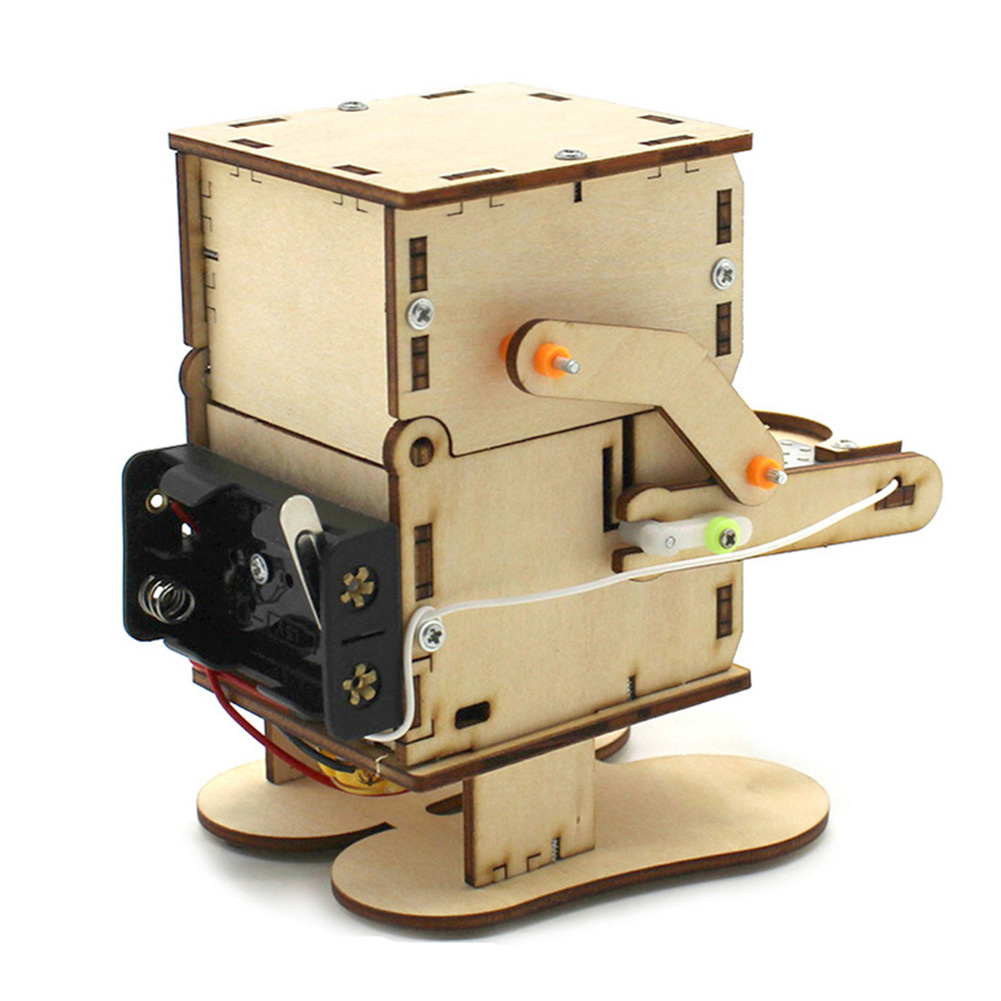Wooden Assemble DIY Robot Eati - đánh giá và giá Science Project Robot