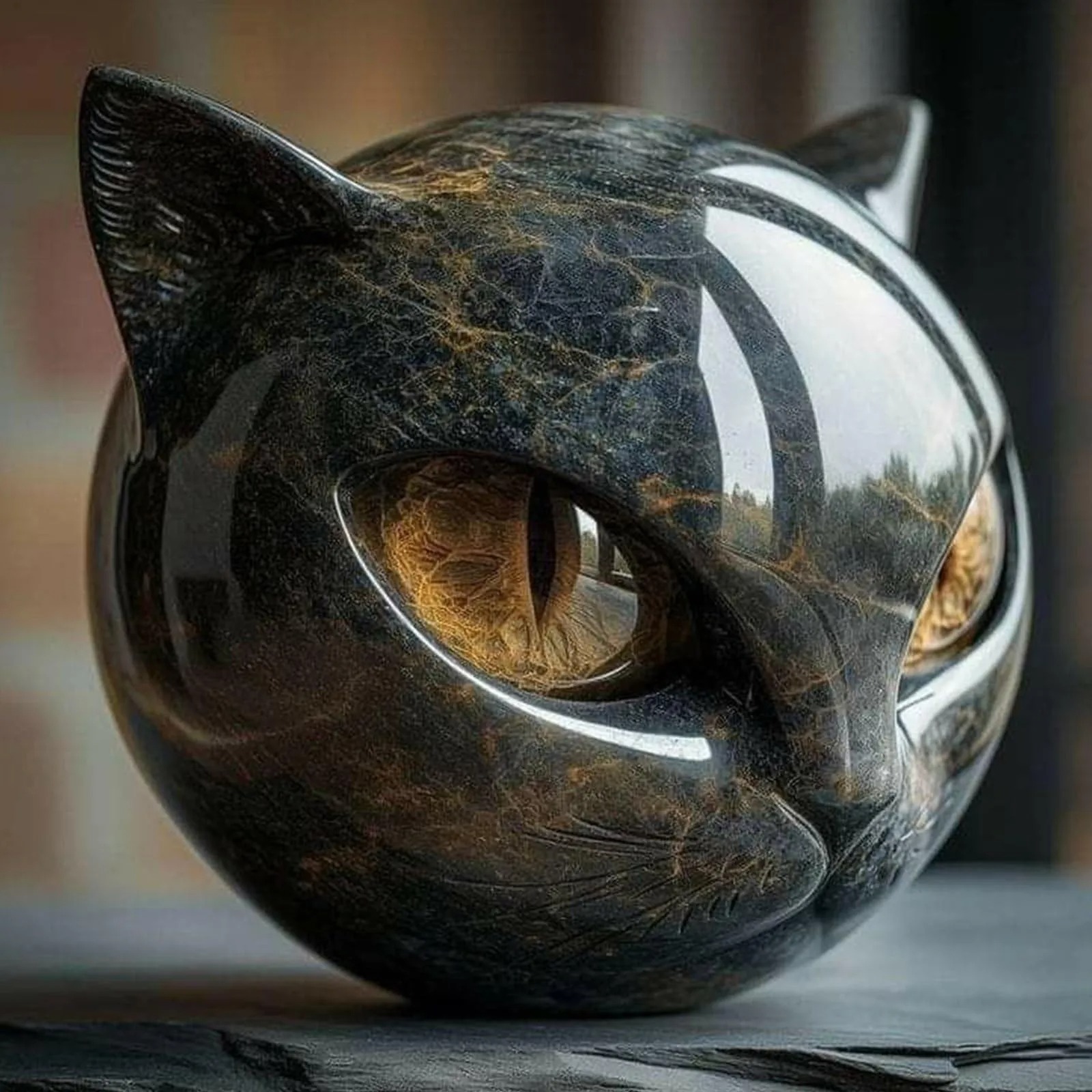 Decorative Black Cat Stone Fig - đánh giá và giá Newton Cradle Large