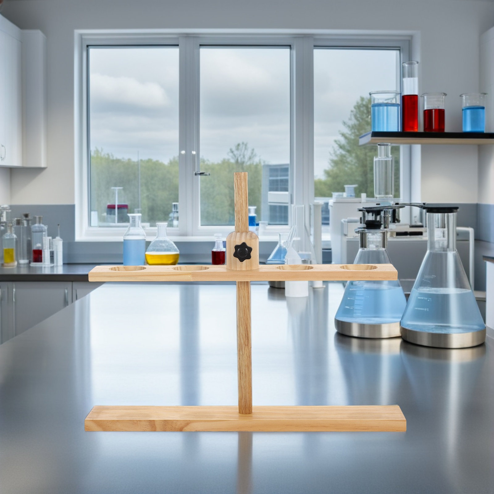 4 Hole Wooden Chemistry Funnel - đánh giá và giá Science Experiment
