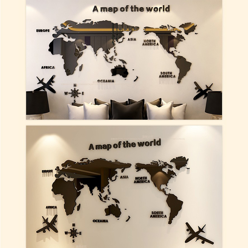 Nordic World Map Acrylic 3D Wa - đánh giá và giá Star Map Poster